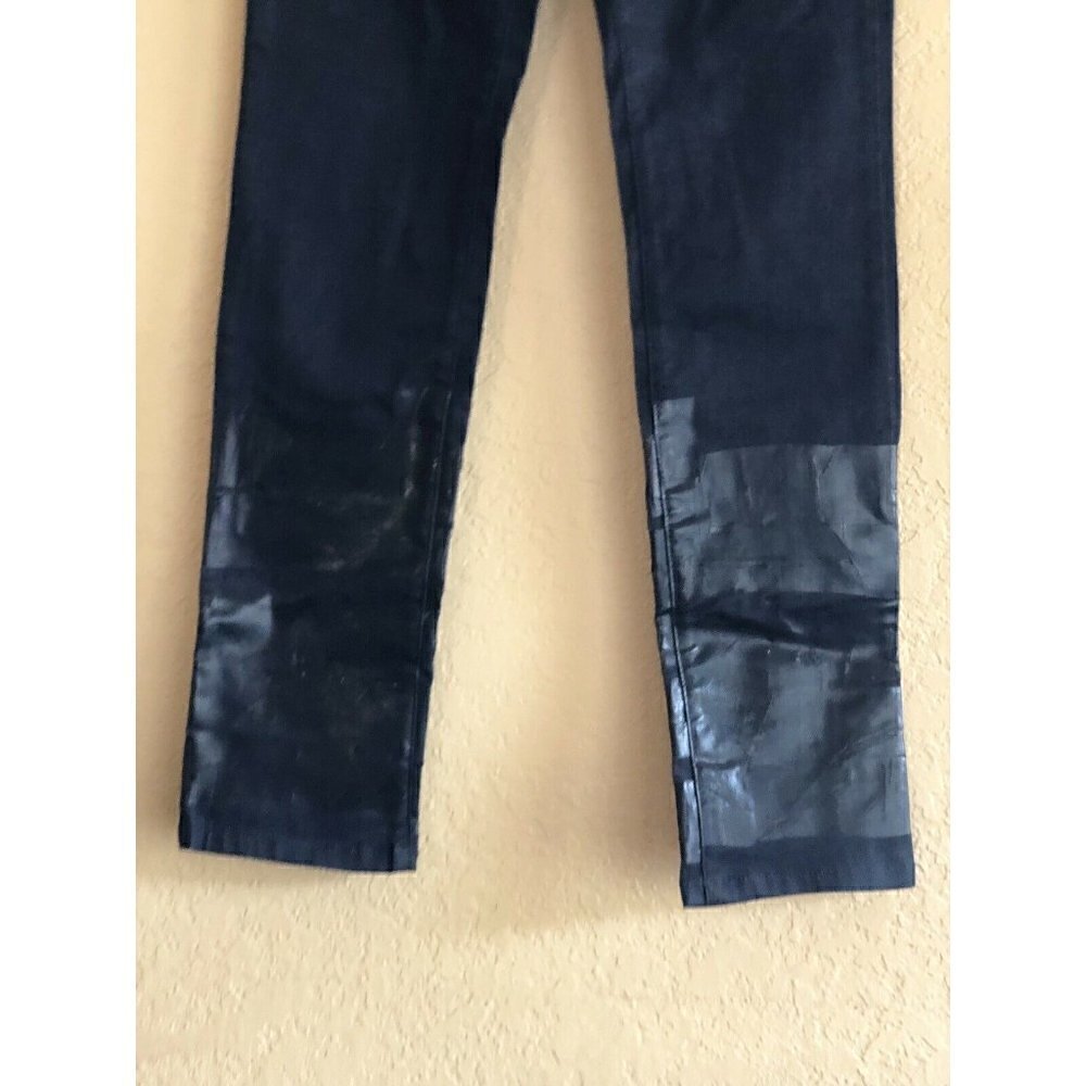 Diesel Black Gold Dark Navy Ceress Leather Jeans - Picture 10 of 12